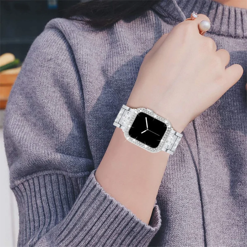 Apple Smartwatch Metall armband mit Hülle