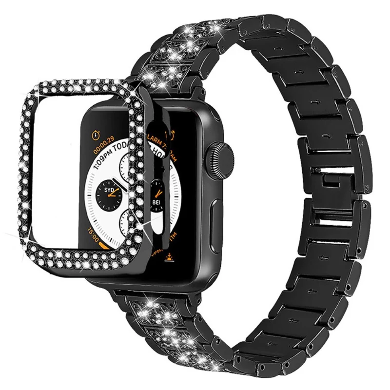 Apple Smartwatch Metall armband mit Hülle
