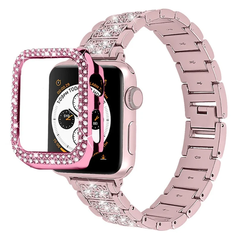 Apple Smartwatch Metall armband mit Hülle