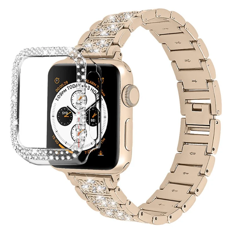Apple Smartwatch Metall armband mit Hülle