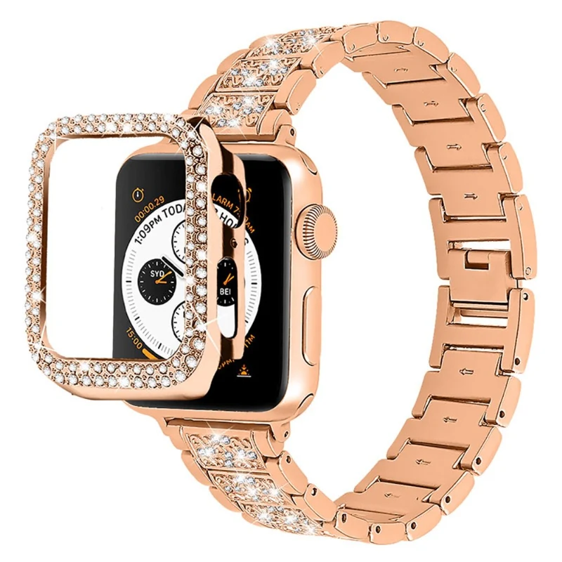 Apple Smartwatch Metall armband mit Hülle