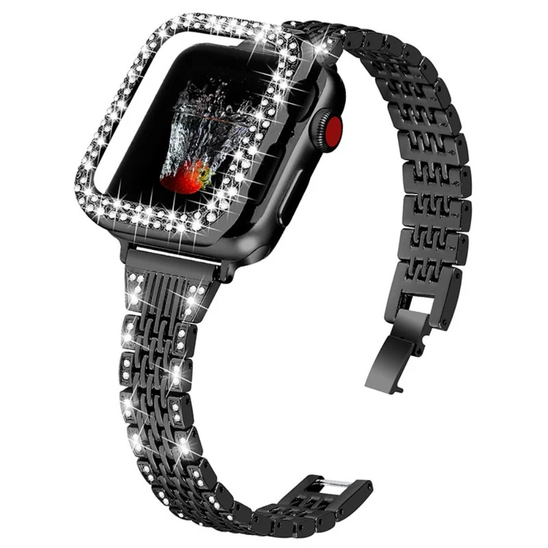 Apple Watch Series 7 41mm Metall armband mit Hülle