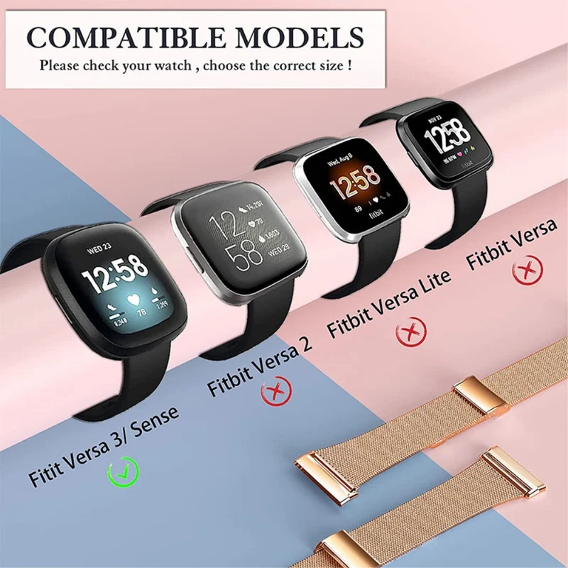 Fitbit Sense 1 / Fitbit Versa 3 Metall armband