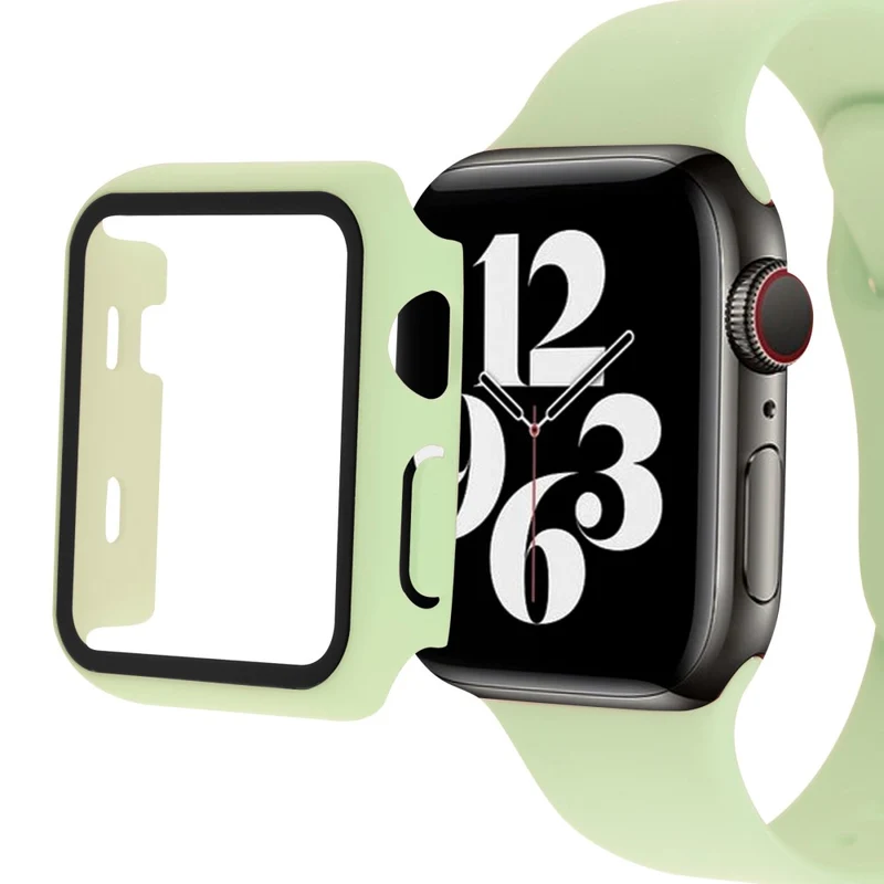 Apple Watch Series 7 45mm Plastik Hülle mit armband und Gehärtetes Glas