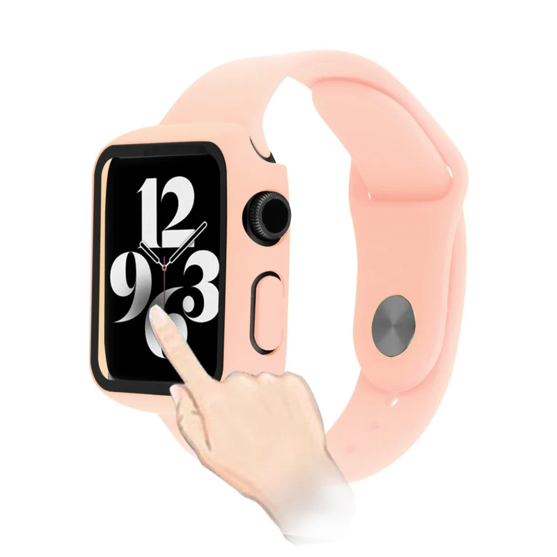 Apple Watch Series 7 45mm Plastik Hülle mit armband und Gehärtetes Glas