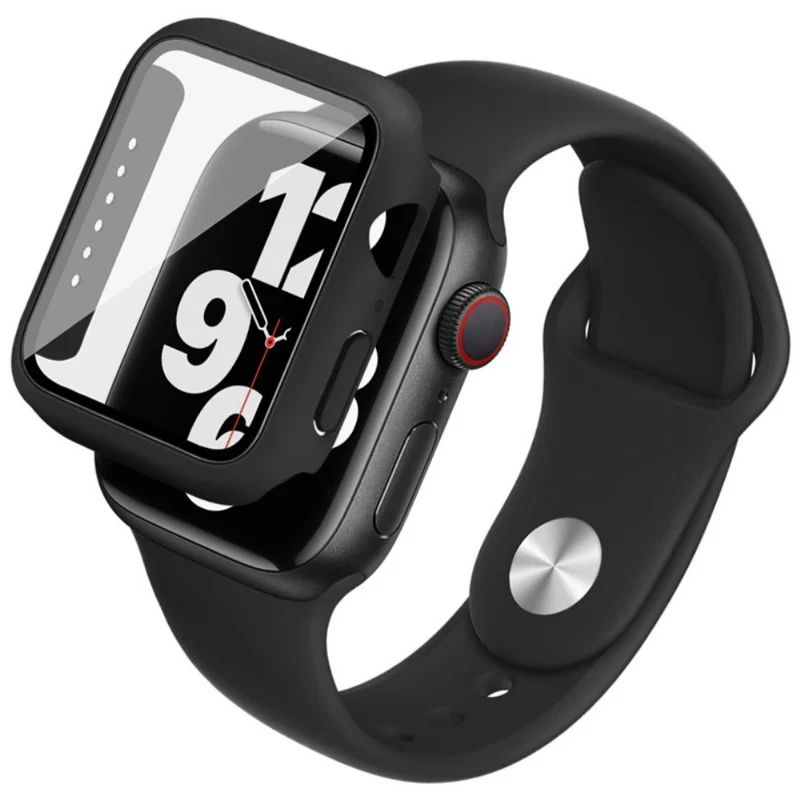 Apple Smartwatch Silikon / TPU Hülle mit armband und Gehärtetes Glas