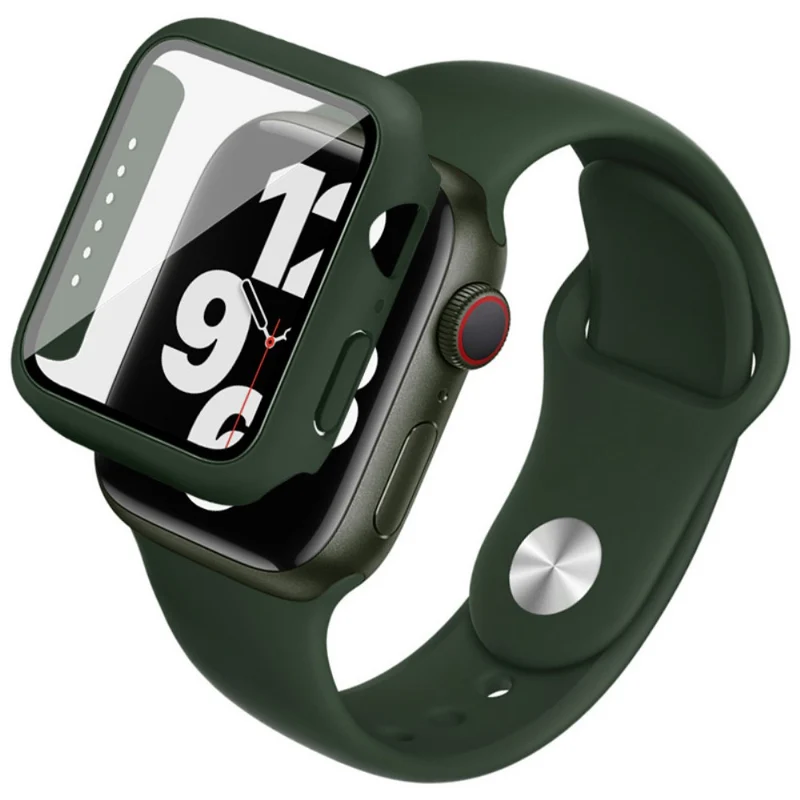 Apple Smartwatch Silikon / TPU Hülle mit armband und Gehärtetes Glas