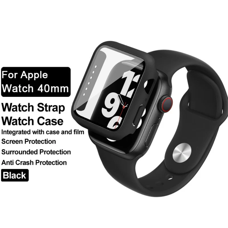 Apple Smartwatch Silikon / TPU Hülle mit armband und Gehärtetes Glas