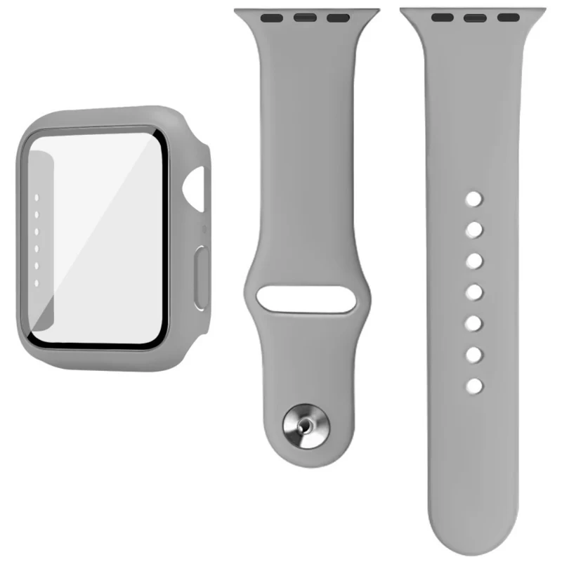 Apple Smartwatch Silikon / TPU Hülle mit armband und Gehärtetes Glas