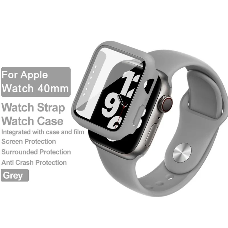 Apple Smartwatch Silikon / TPU Hülle mit armband und Gehärtetes Glas