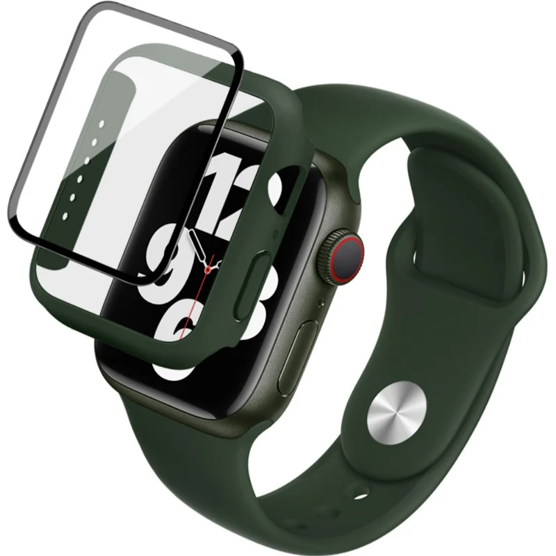 Apple Smartwatch Silikon / TPU Hülle mit armband und Gehärtetes Glas
