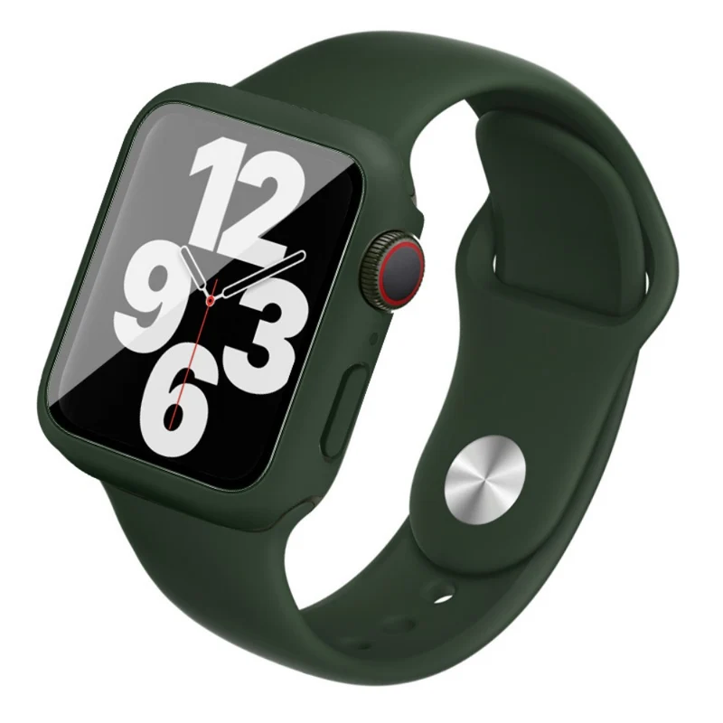 Apple Smartwatch Silikon / TPU Hülle mit armband und Gehärtetes Glas