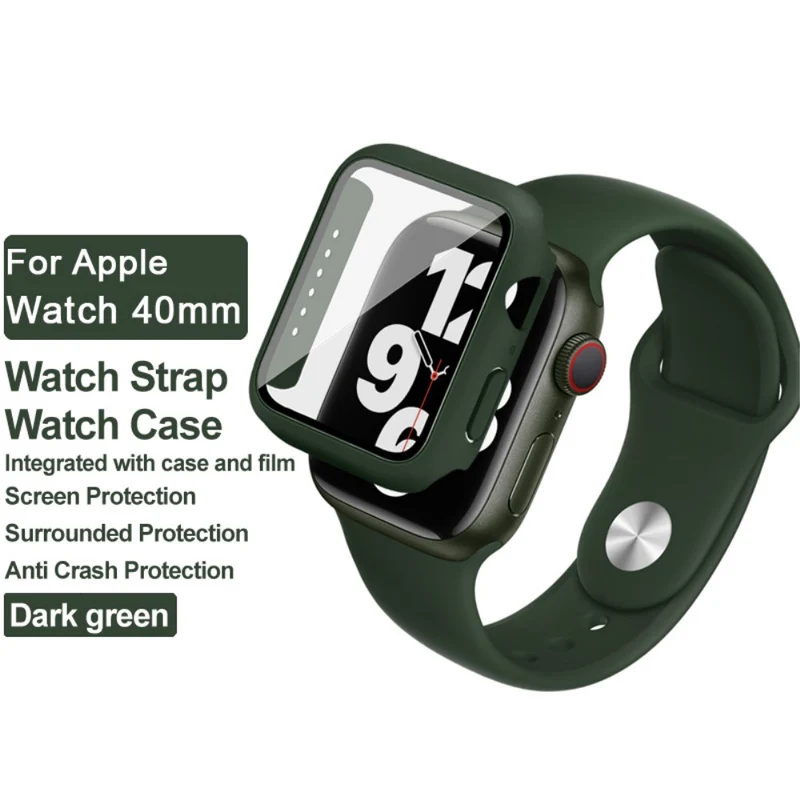 Apple Smartwatch Silikon / TPU Hülle mit armband und Gehärtetes Glas