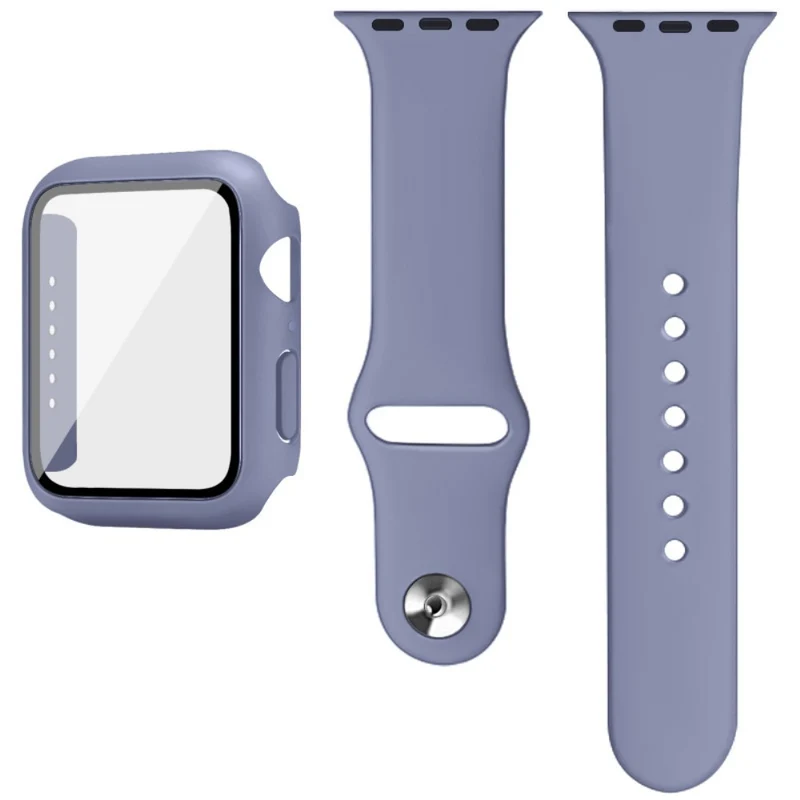 Apple Smartwatch Silikon / TPU Hülle mit armband und Gehärtetes Glas