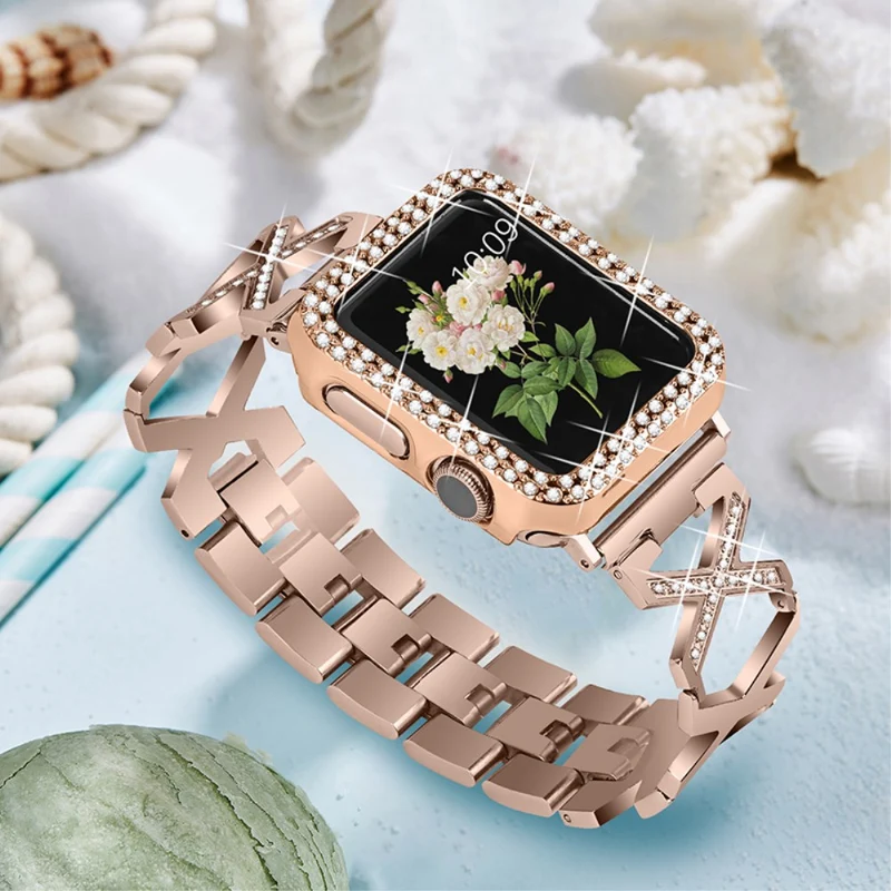 Apple Watch Series 7 45mm Metall Hülle mit armband