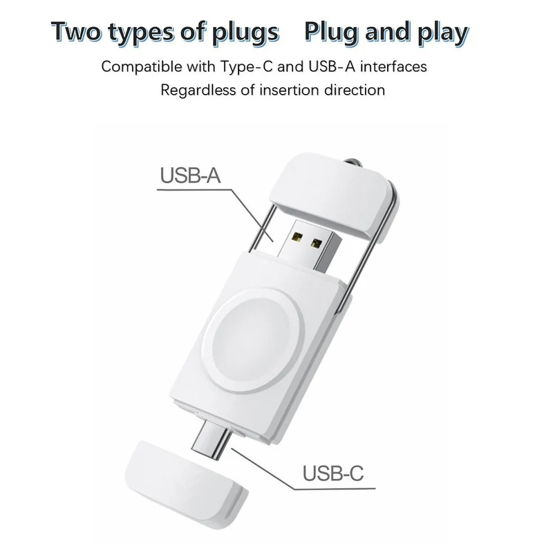1m Plastik Apple Smartwatch Drahtlos Magnetisch USB Type-C Ladestation