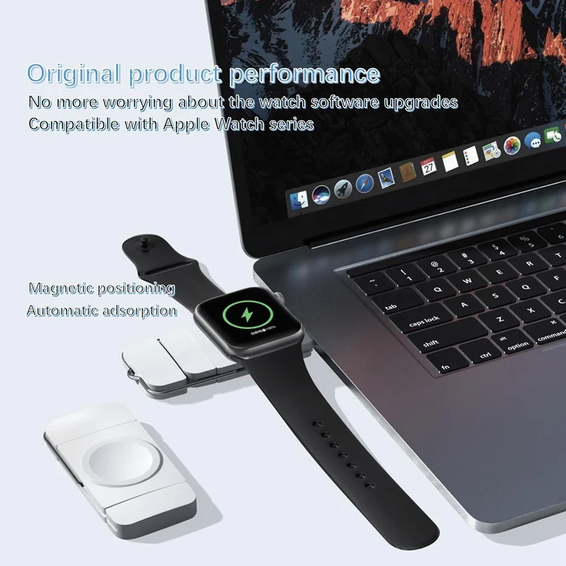 1m Plastik Apple Smartwatch Drahtlos Magnetisch USB Type-C Ladestation
