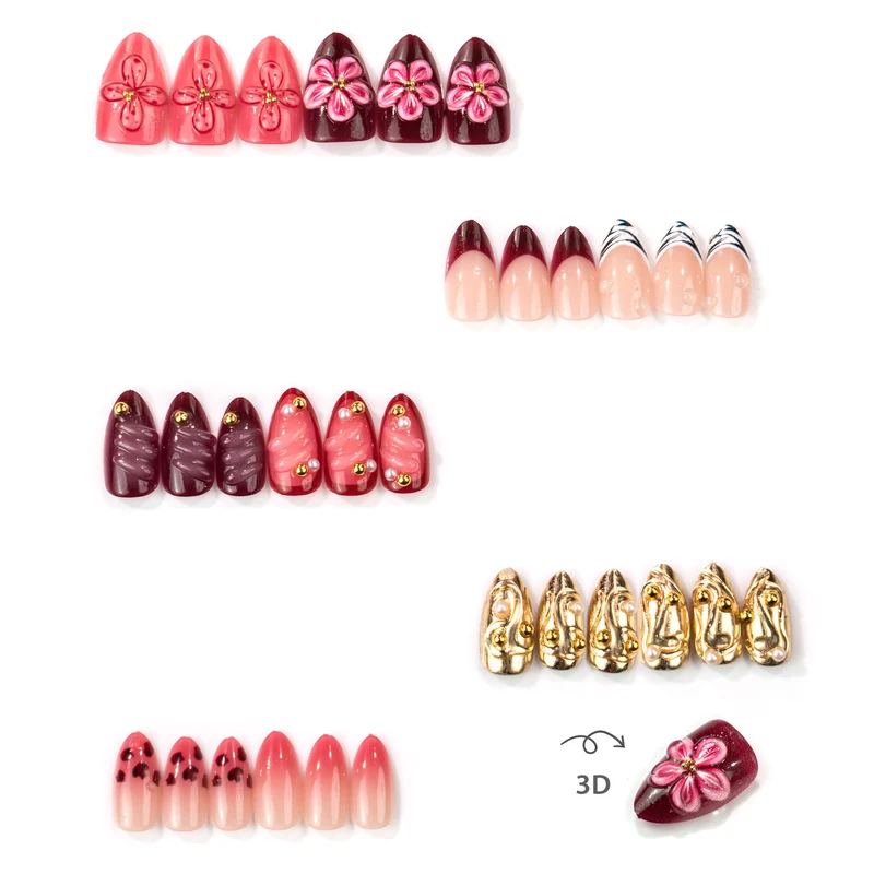 Künstlerisches Press-On-Nagelset 1790738713