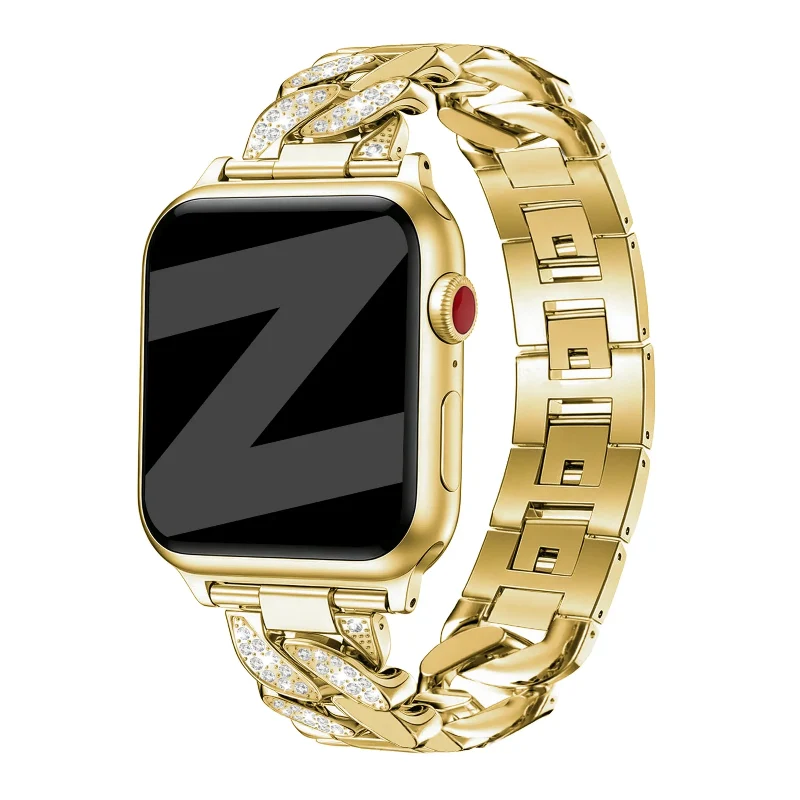 Bandz Apple Watch Chain Diamond Armband (Gold)