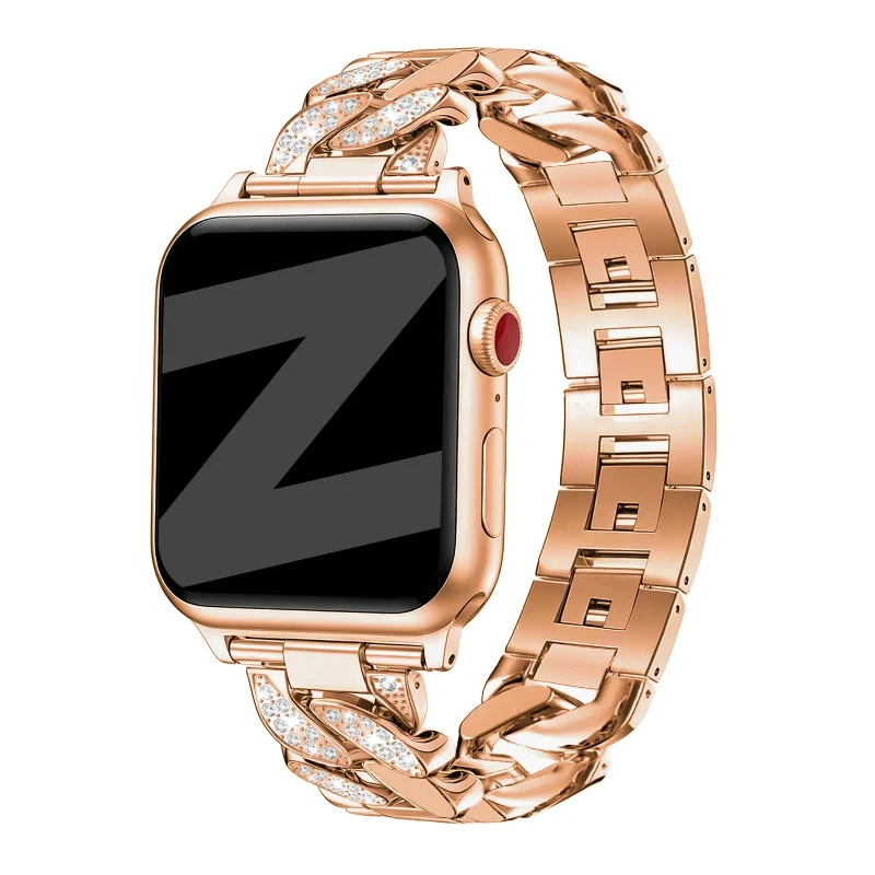 Bandz Apple Watch Chain Diamond Armband (Roségold)