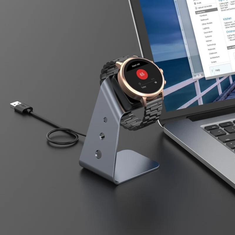 Metall Fossil Gen 5 Garrett HR Ladestation