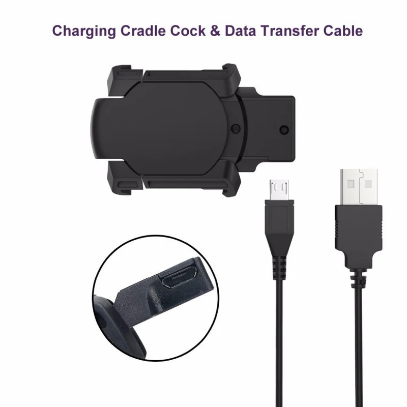 1m Plastik Garmin Quatix 3 / Garmin Fenix 3 USB Ladekabel