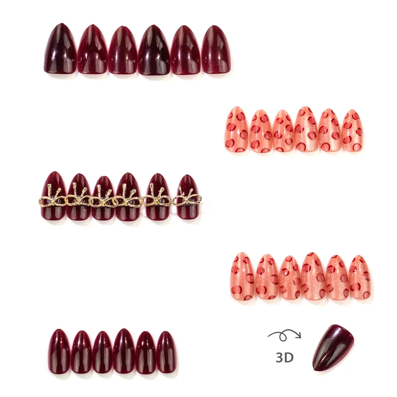Kreatives Leoparddruck Press-On Nail Art Set