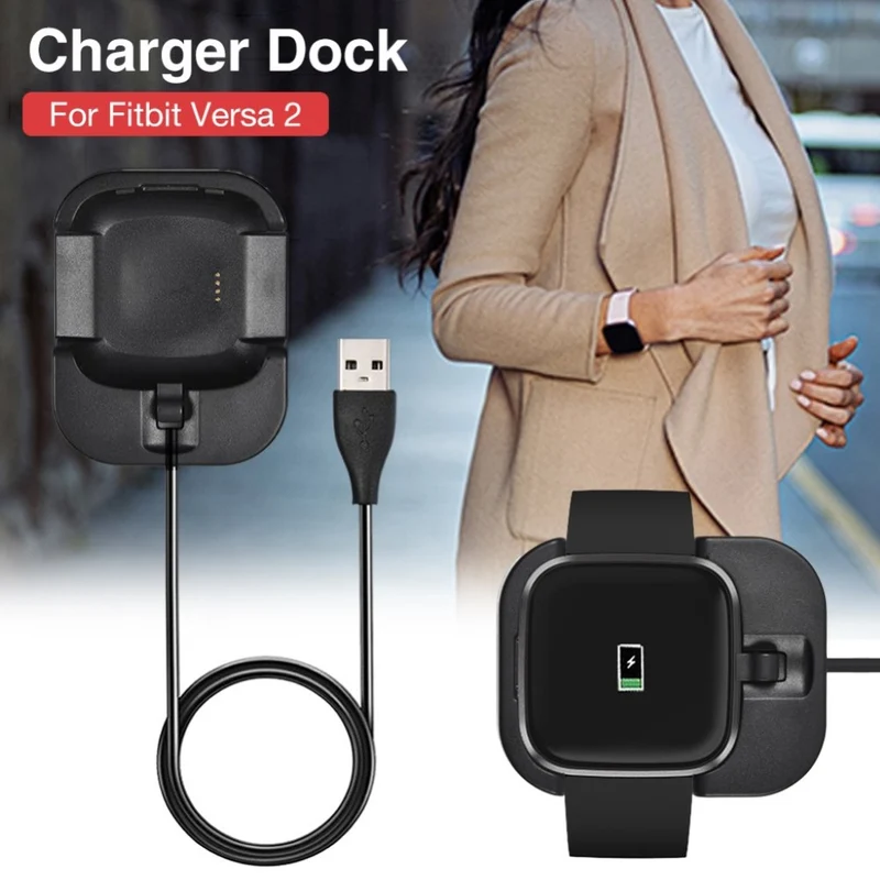 Plastik Fitbit Versa 2 USB Ladestation
