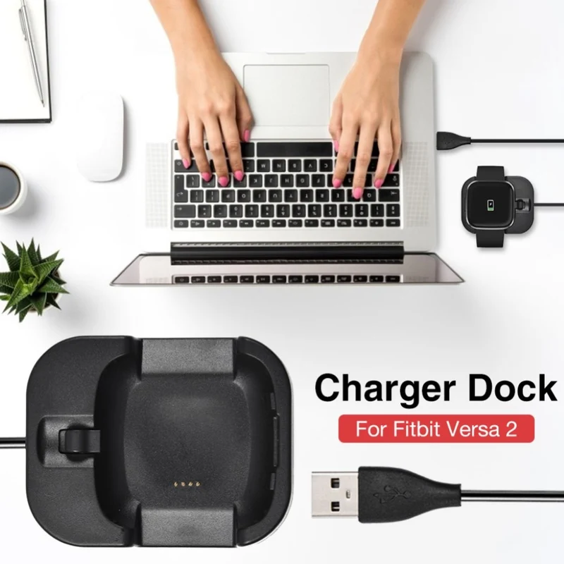 Plastik Fitbit Versa 2 USB Ladestation