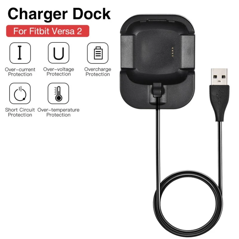 Plastik Fitbit Versa 2 USB Ladestation