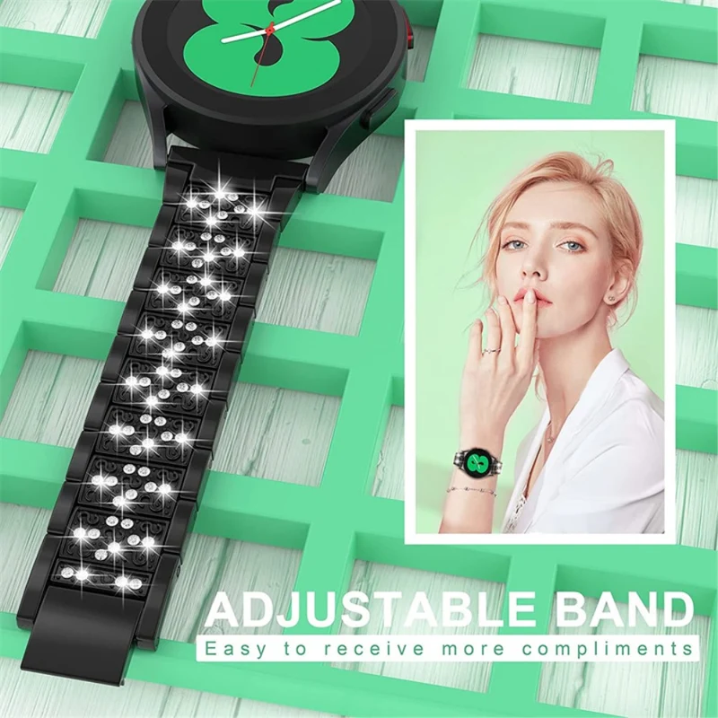 Schön Universell Metall und Strass armband