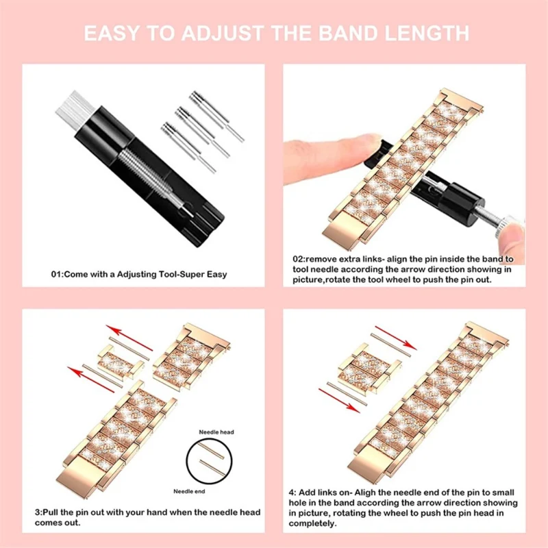 Schön Universell Metall und Strass armband