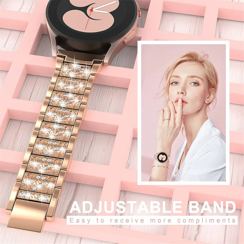 Schön Universell Metall und Strass armband