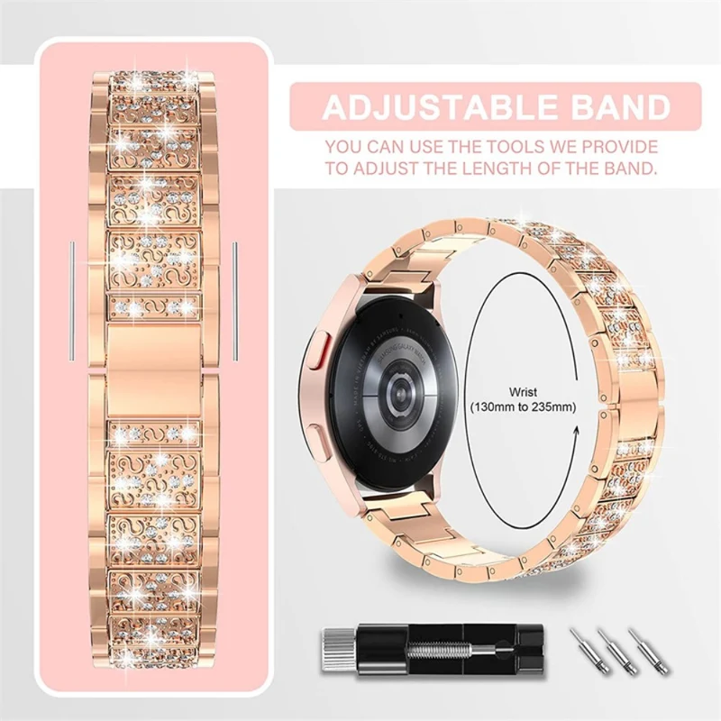 Schön Universell Metall und Strass armband