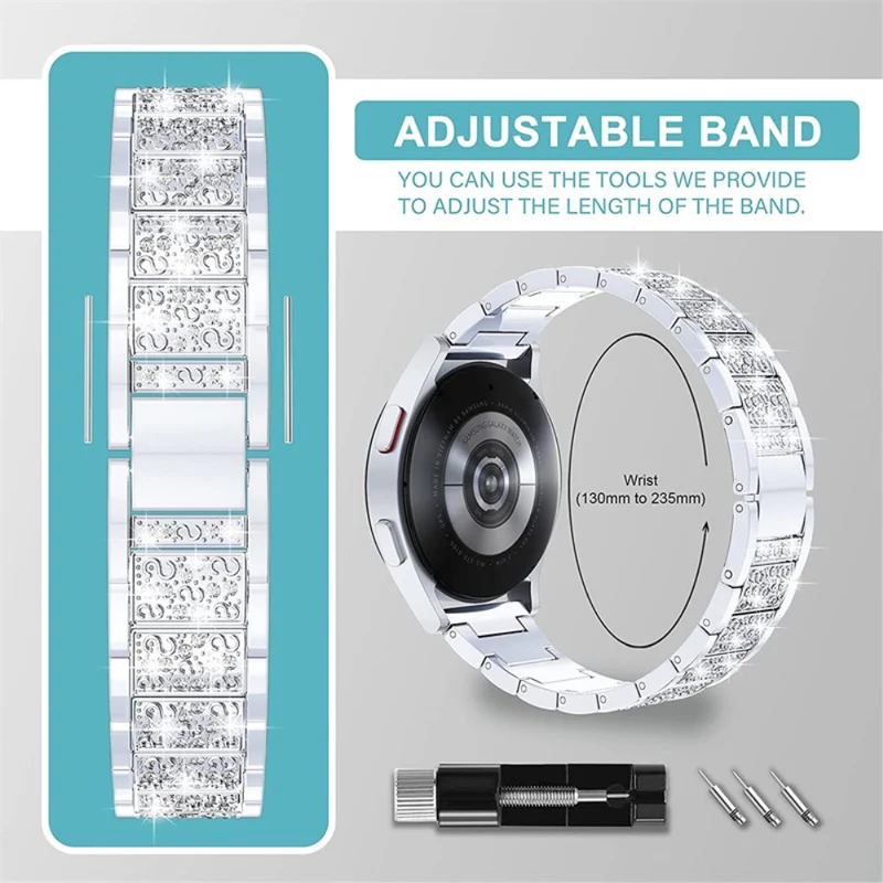 Schön Universell Metall und Strass armband