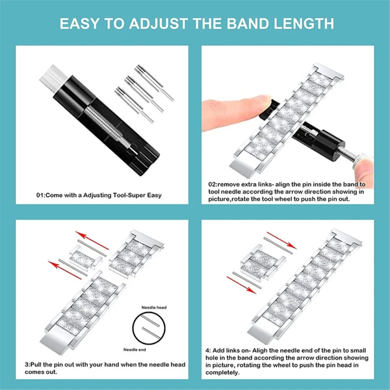 Schön Universell Metall und Strass armband