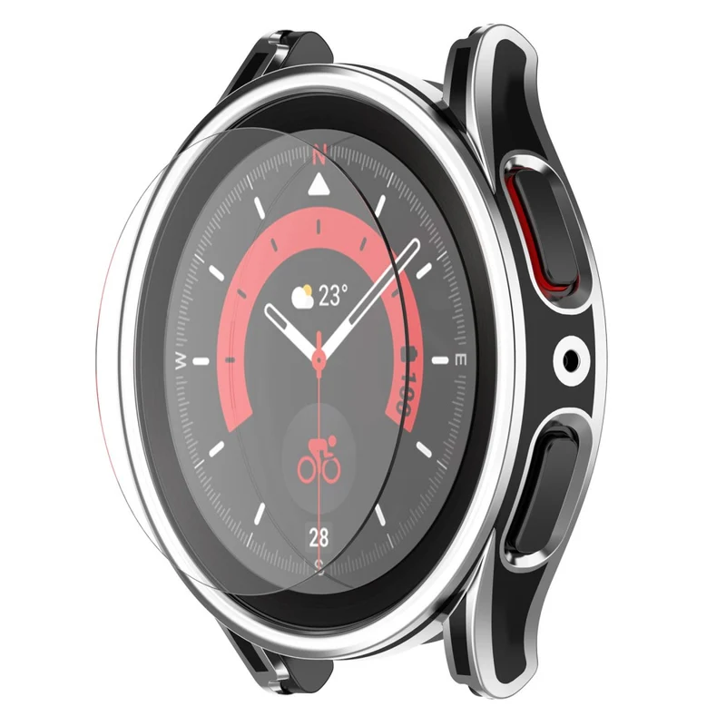 Samsung Galaxy Watch 5 (44mm) Plastik Hülle mit Gehärtetes Glas