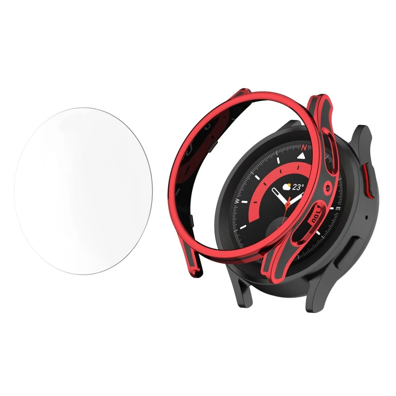 Samsung Galaxy Watch 5 (44mm) Plastik Hülle mit Gehärtetes Glas
