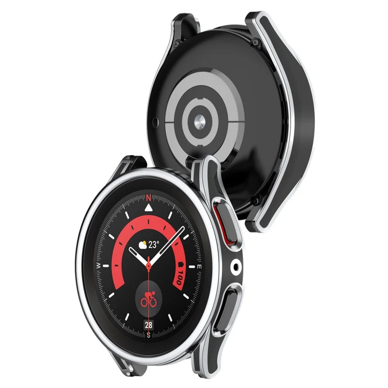 Samsung Galaxy Watch 5 (44mm) Plastik Hülle mit Gehärtetes Glas