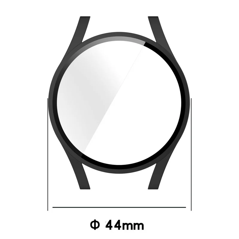 Samsung Galaxy Watch 5 (44mm) Plastik Hülle mit Gehärtetes Glas