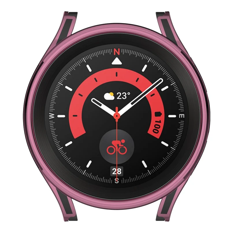 Samsung Galaxy Watch 5 (44mm) Plastik Hülle mit Gehärtetes Glas