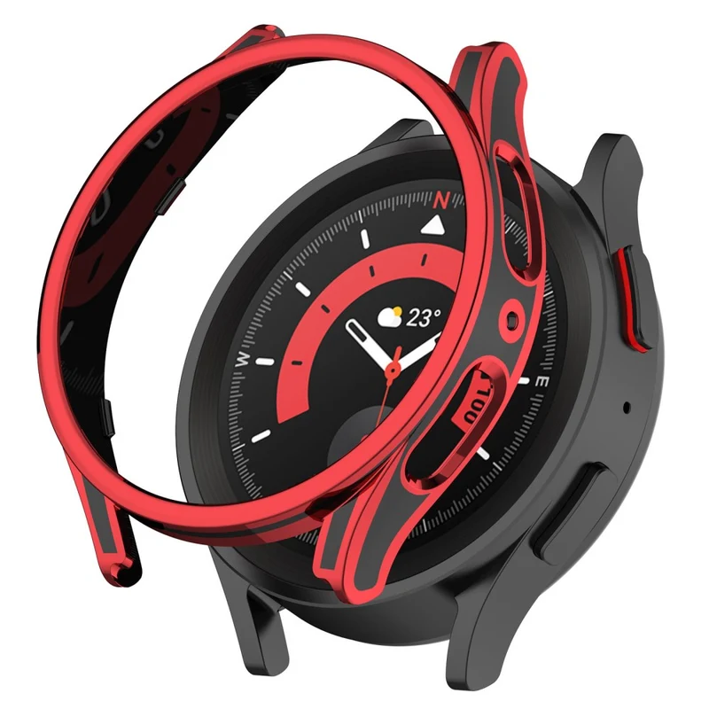 Samsung Galaxy Watch 5 (44mm) Plastik Hülle mit Gehärtetes Glas