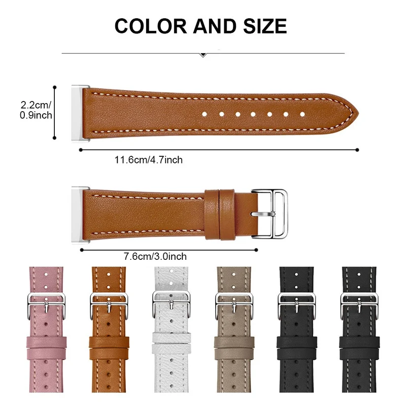 Süß Universell Fitbit Echtes Leder armband