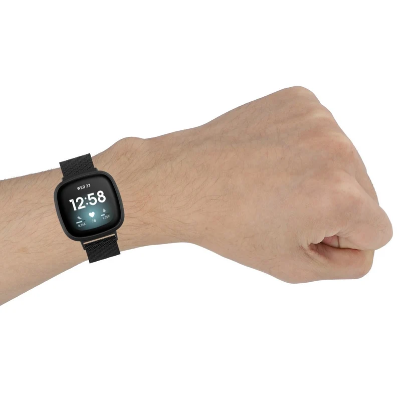 Unglaublich cool Universell Fitbit Metall armband - Größe: L