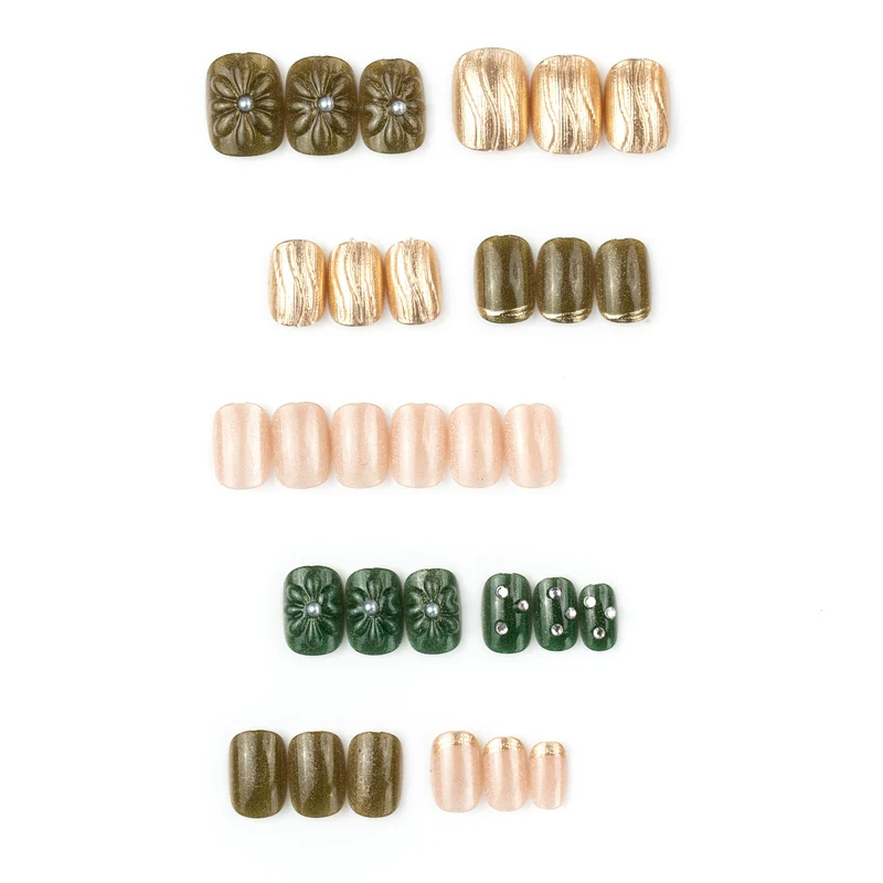 Artisan Floral Press-On Nail Set