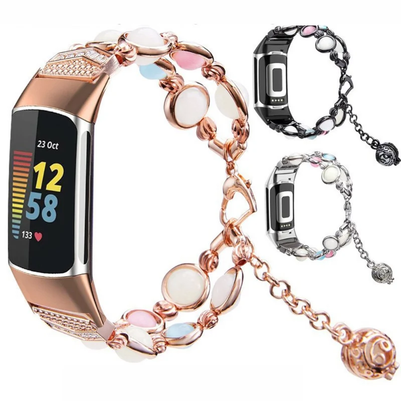 Fitbit Charge 4 / Fitbit Charge 3 Metall und Strass armband