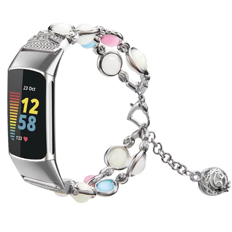 Fitbit Charge 4 / Fitbit Charge 3 Metall und Strass armband