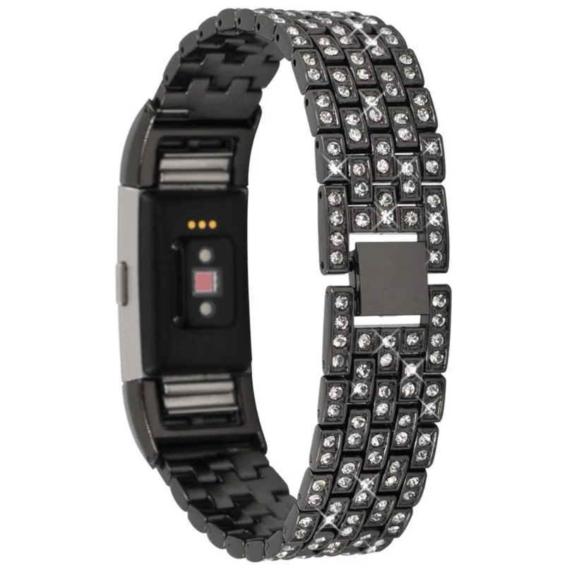 Auffallend süß Fitbit Charge 2 Metall und Strass armband