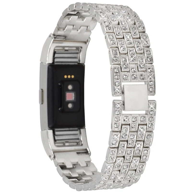 Auffallend süß Fitbit Charge 2 Metall und Strass armband