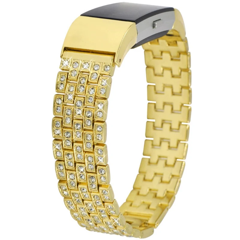 Auffallend süß Fitbit Charge 2 Metall und Strass armband